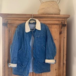 vintage jean LL bean jacket w/collar
